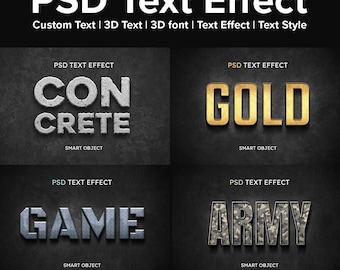 4 Text Effect | Custom Text | 3D Text | 3D font | Text Effect | Text Style