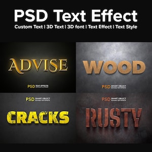 4 Text Effect | Custom Text | 3D Text | 3D font | Text Effect | Text Style