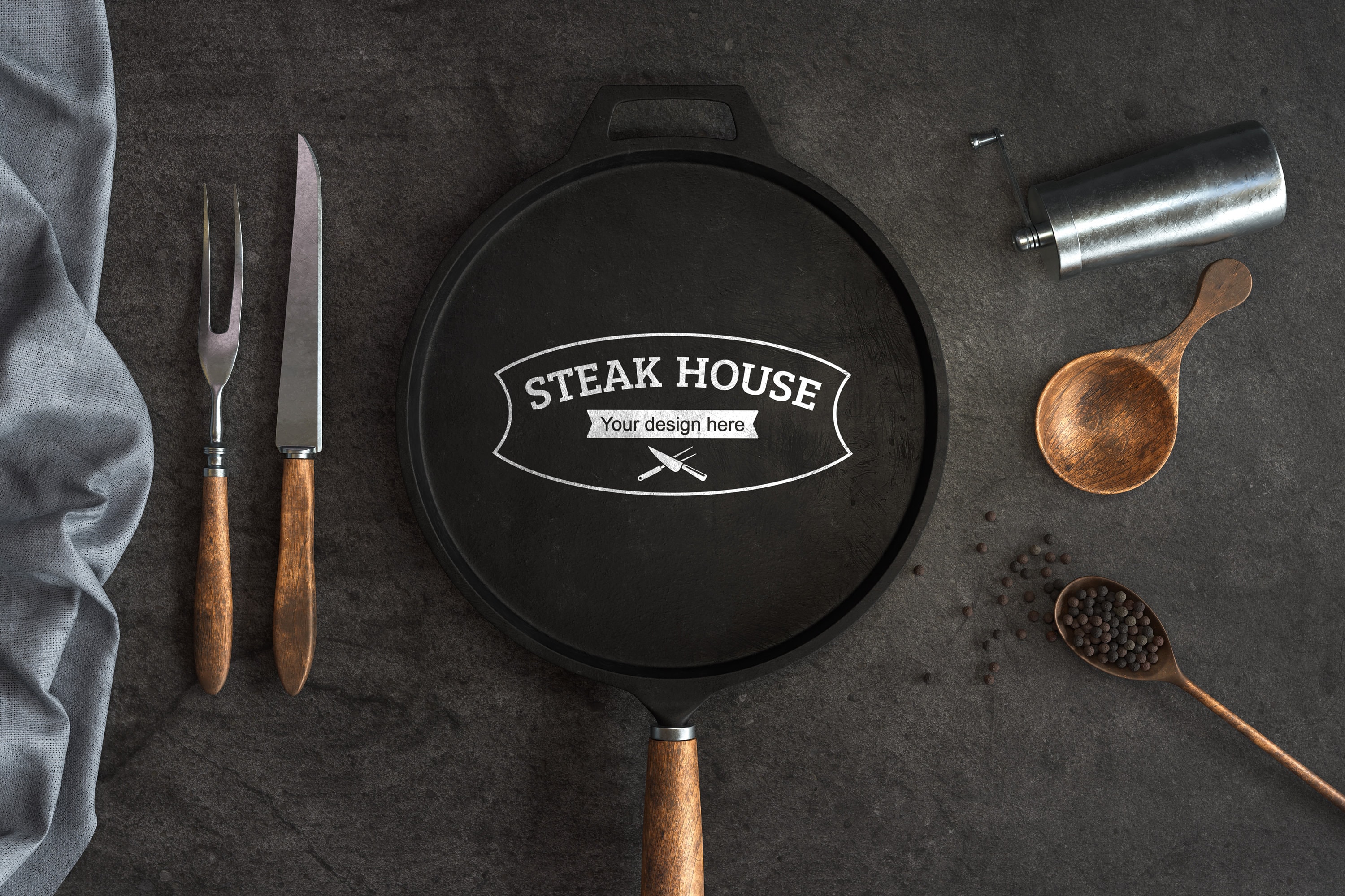 Download Restaurant logo mockup Jpg file | Etsy