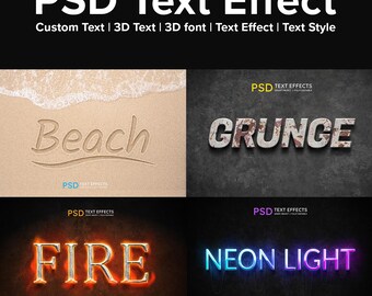 4 Text Effect | Custom Text | 3D Text | 3D font | Text Effect | Text Style