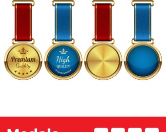 Medal award set , Award png, Medal eps, Medal pdf