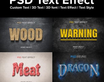4 Text Effect | Custom Text | 3D Text | 3D font | Text Effect | Text Style
