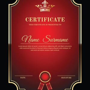 Editable Certificate Template PDF| EPS| Ai, Diploma, Award, Achievement ...