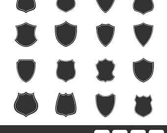 Conjunto de formas de insignias SVG, EPS, AI y paquete de formas de insignias