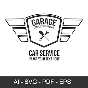 Garage logo, Car repair logo, Garage vector, Garage svg, Car service logo, Service logo