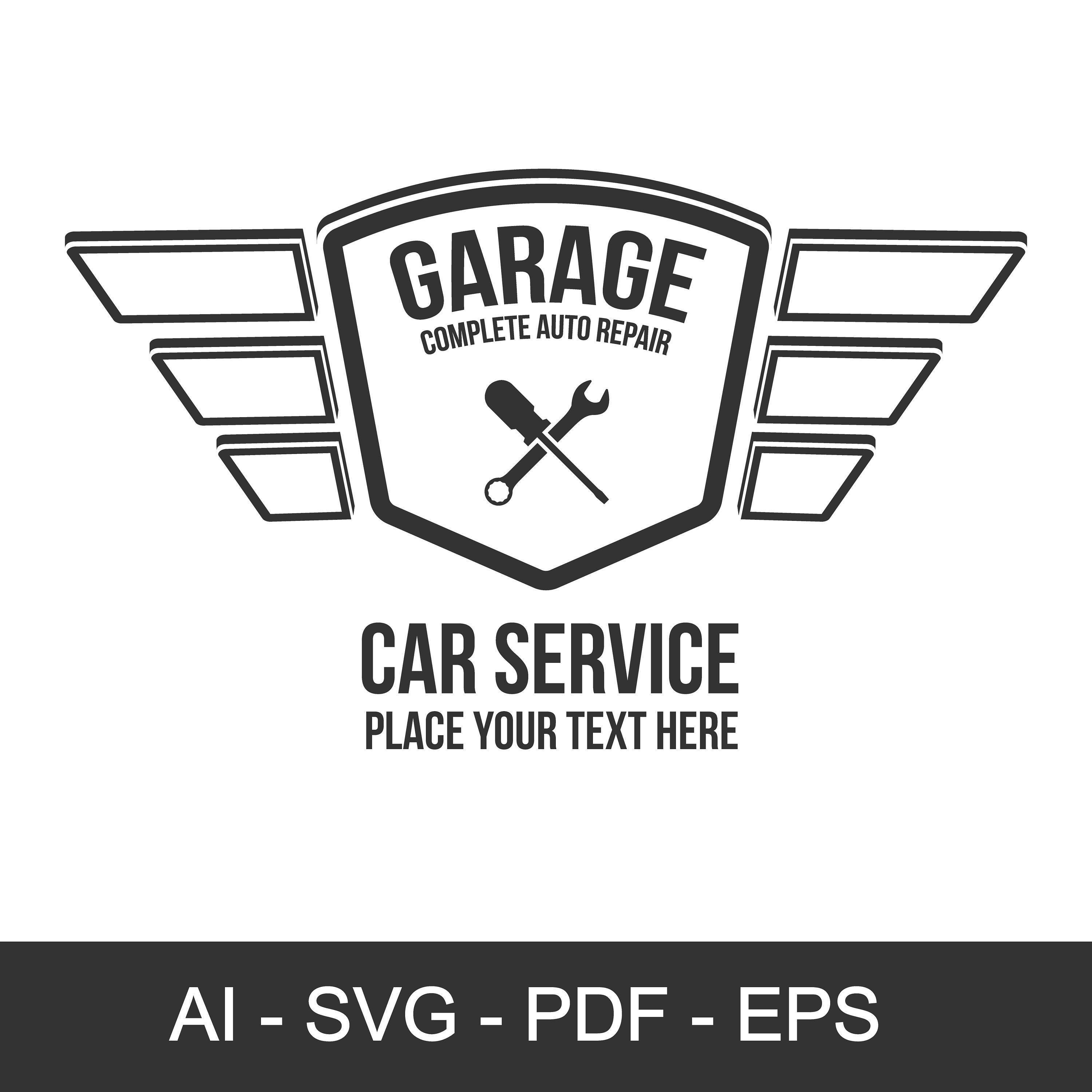 Vecteur Stock Auto garage company Logo. Auto repair service logo