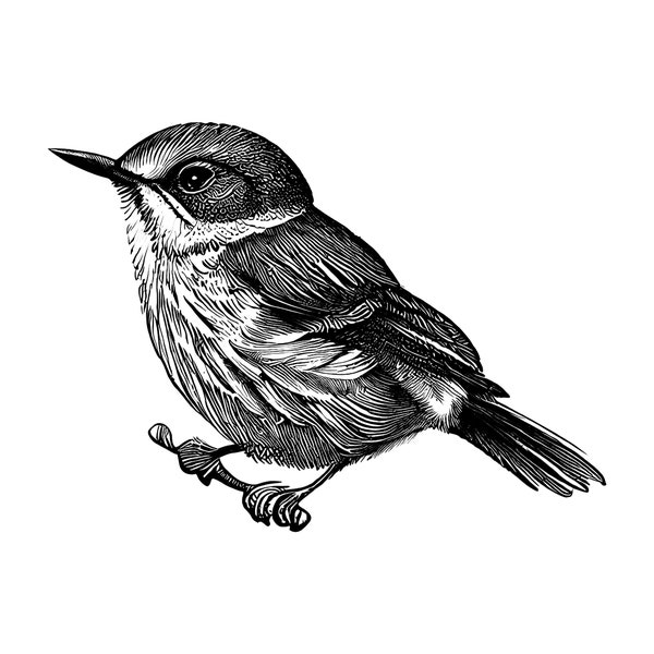 Digital Download |  Pencil drawing of a bird PNG File | PSD file | JPG file