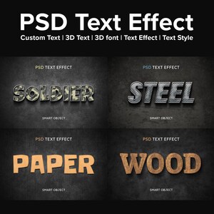 4 Text Effect | Custom Text | 3D Text | 3D font | Text Effect | Text Style