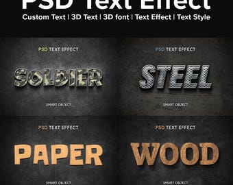 4 Text Effect | Custom Text | 3D Text | 3D font | Text Effect | Text Style