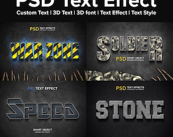 4 Text Effect | Custom Text | 3D Text | 3D font | Text Effect | Text Style