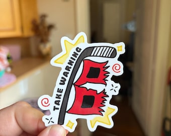 Take Warning Carolina Hurricanes Sticker