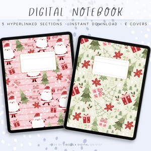 Christmas Goodnotes Notebook for Ipad, Portrait Goodnotes, Christmas School Goodnotes, Goodnotes Notebook Template, Notes Notability