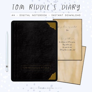 Goodnotes Notebook for Ipad, Landscape goodnotes, Tom Riddle Diary, Paper for Goodnotes, Notes Notability