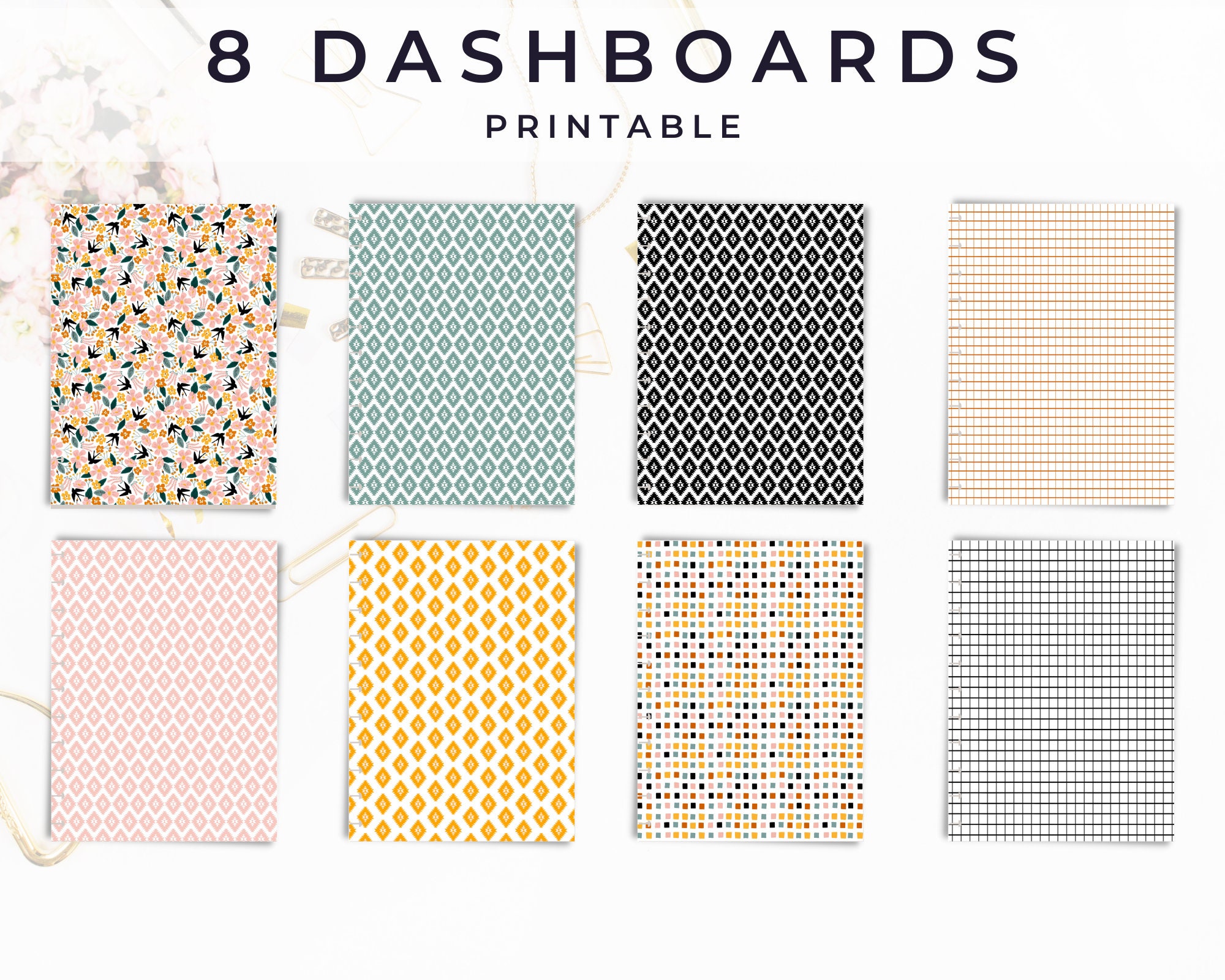 Happy Planner Dashboards, Planner Dividers, Cover Sheets, Printable for ...