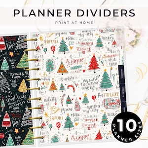 Printable Planner Dividers, Planner Dashboard Set, Letter, Happy Planner, A5, A6, Half Letter, Personal size, Pocket. Planner Inserts, DIY