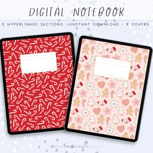 Christmas Goodnotes Notebook for Ipad, Portrait Goodnotes, Christmas School Goodnotes, Goodnotes Notebook Template, Notes Notability