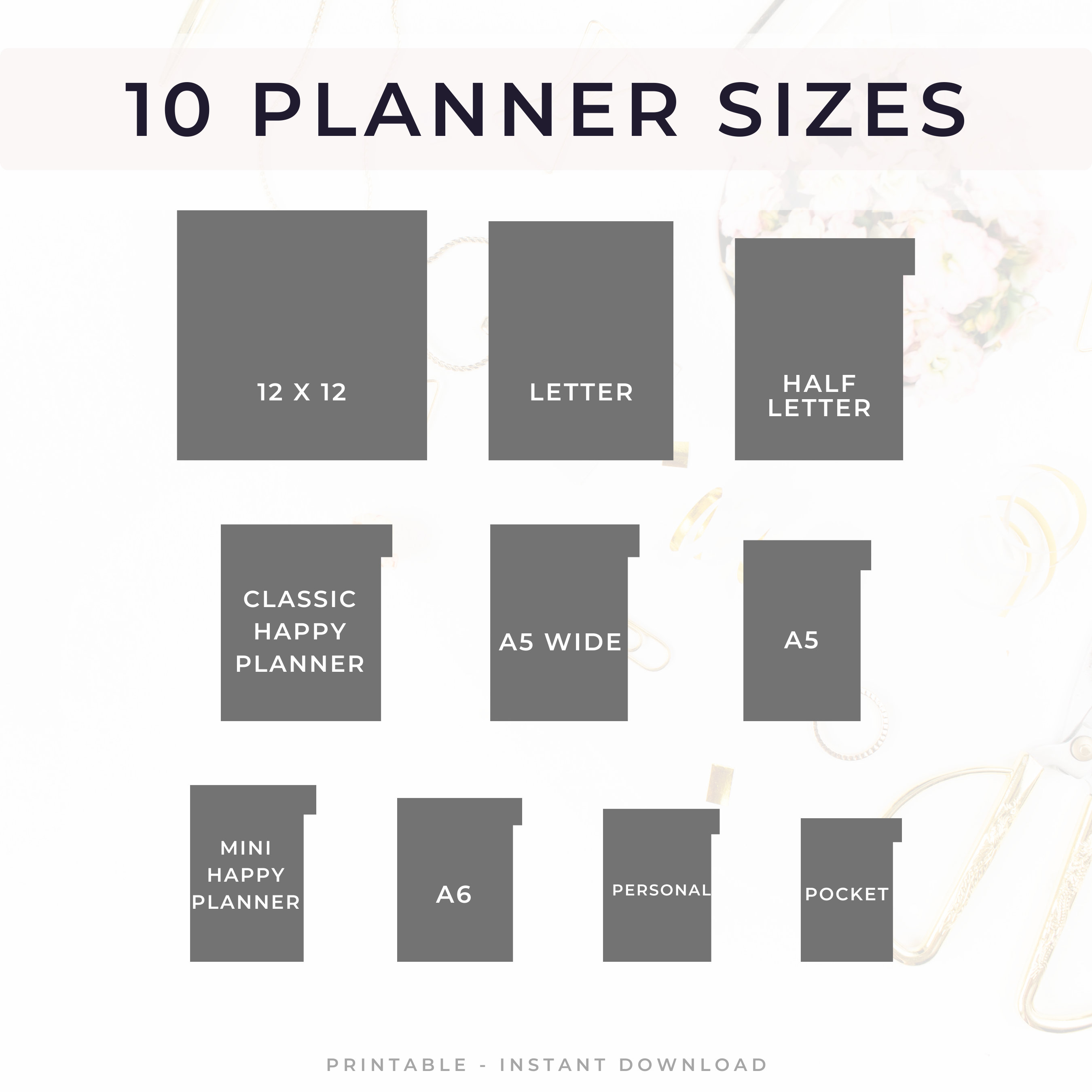 Printable Planner Dividers, Planner Dashboard Set, Letter, Happy ...