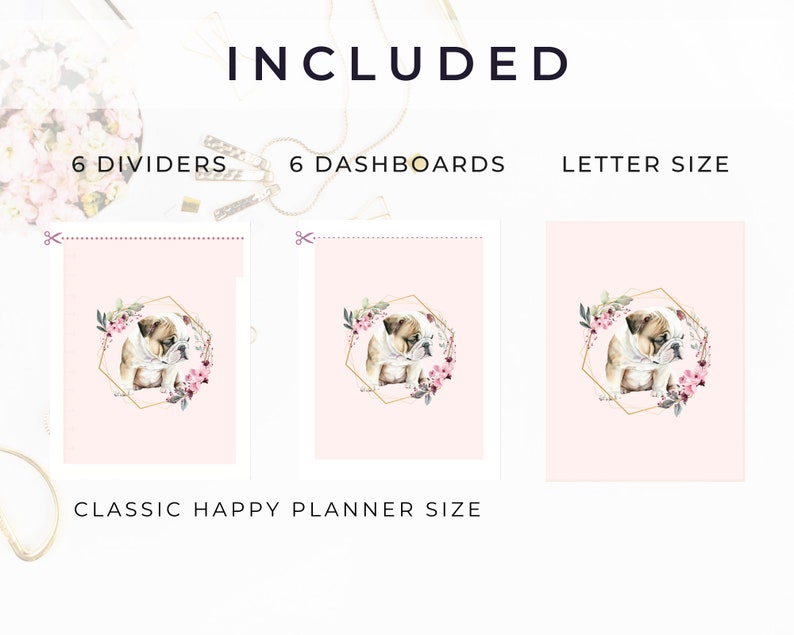 Happy Planner Dashboards, Planner Dividers, Cover Sheets, Printable for