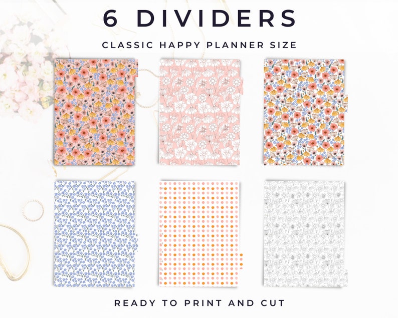Happy Planner Dashboards, Planner Dividers, Cover Sheets, Printable for