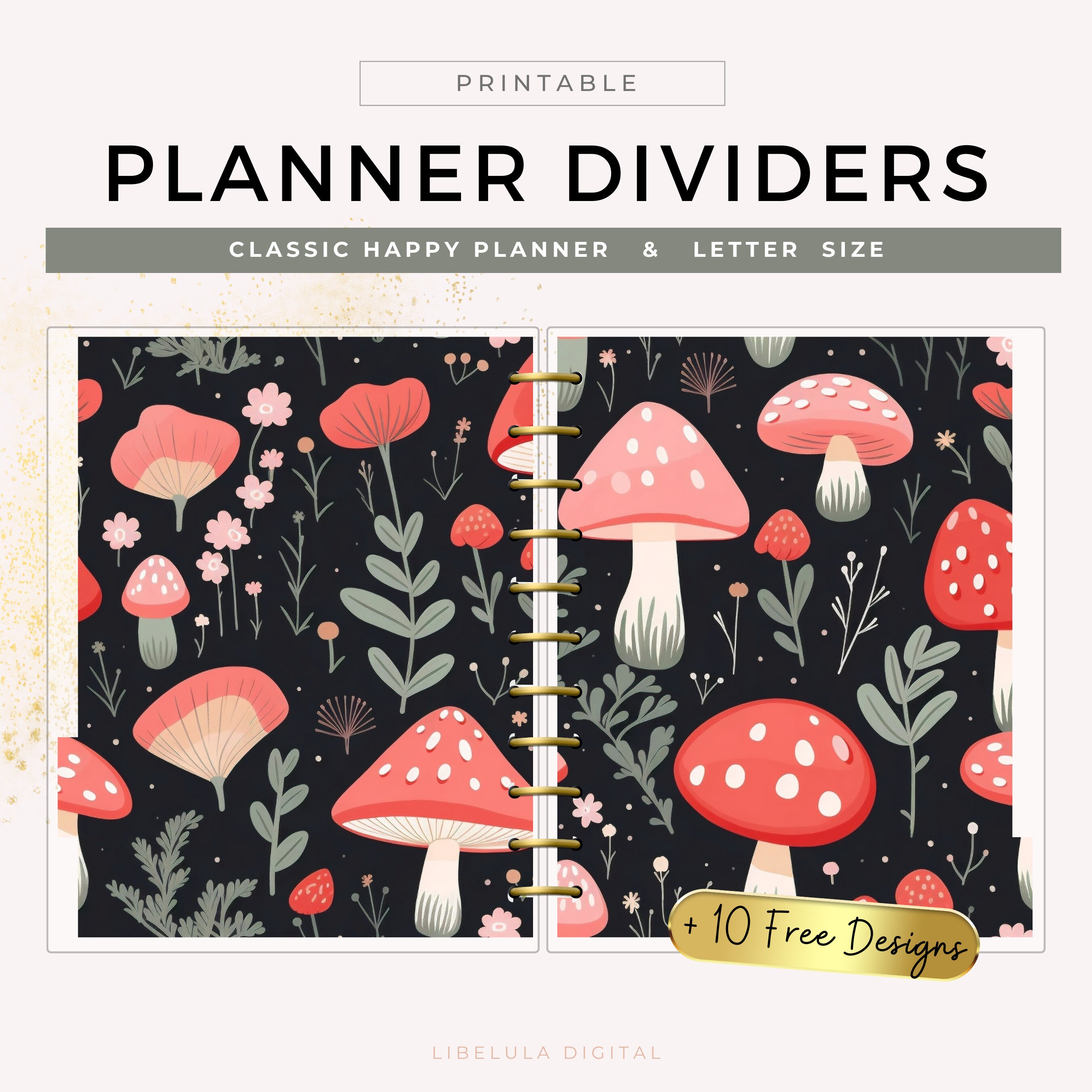 Printable Planner Dividers for the Happy Planner, Cottage Core ...