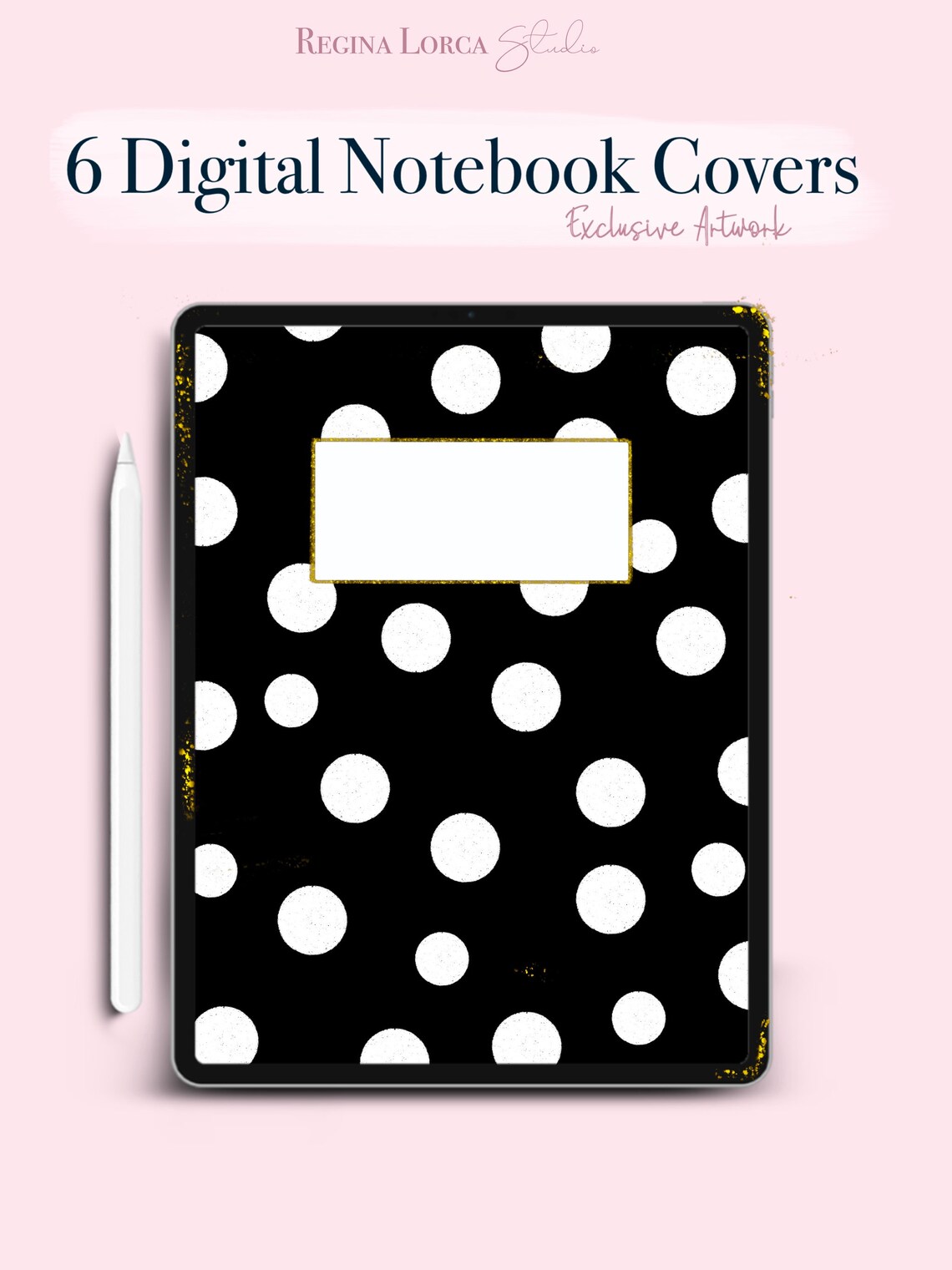 Black and White Notebook Covers 6 cute digital notebook | Etsy