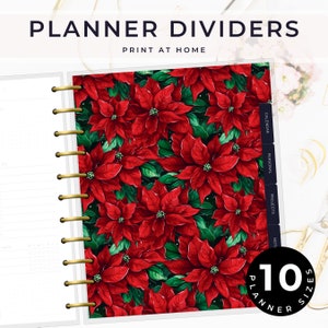 Printable Planner Dividers, Planner Dashboard Set, Letter, Happy Planner, A5, A6, Half Letter, Personal size, Pocket. Planner Inserts, DIY