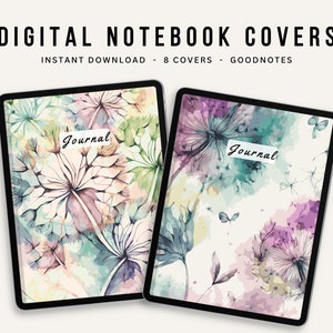 Cute Goodnotes Notebook Covers for iPad Journal Digital Cover Notebook for Goodnotes Floral Cover Digital Journal