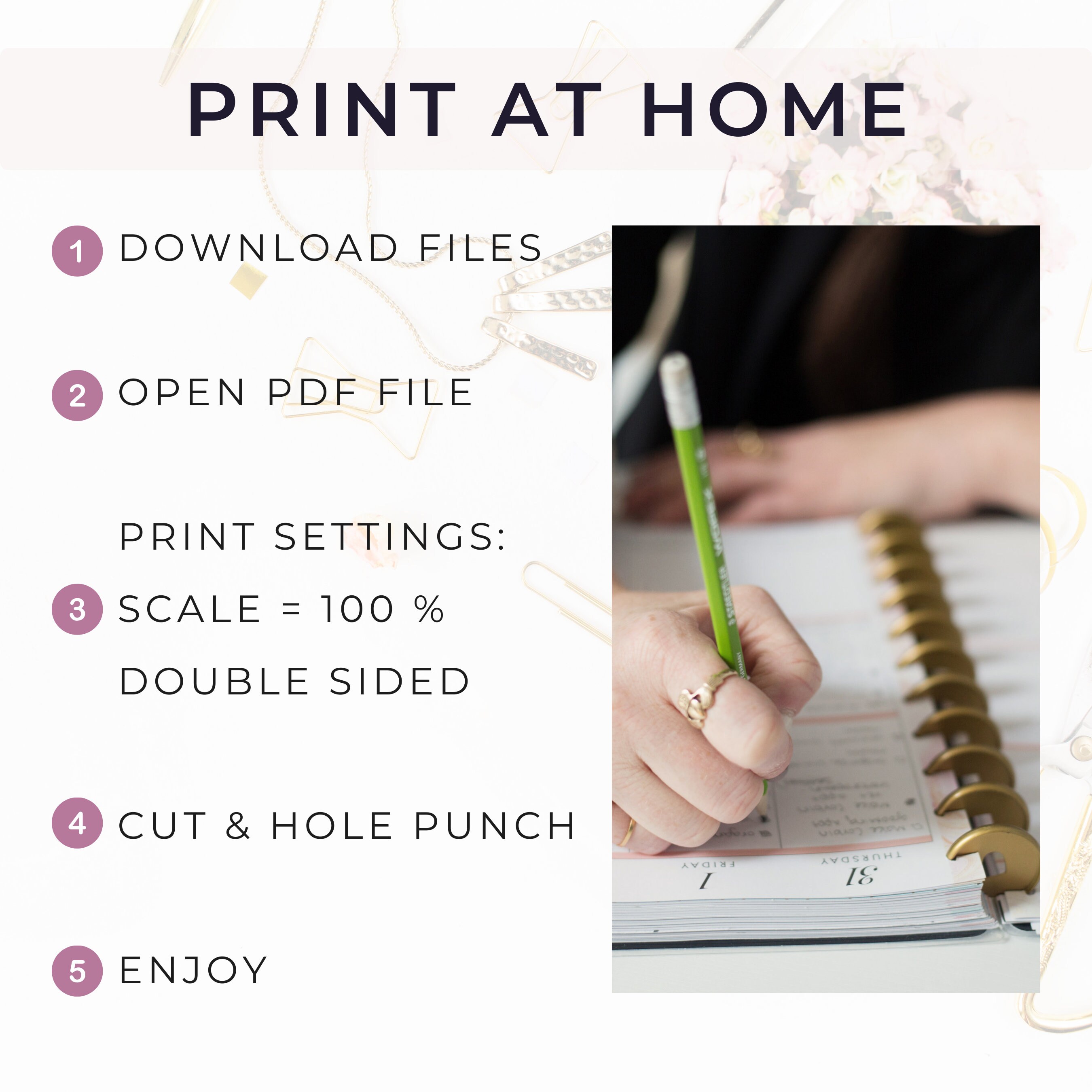 Custom Planner Inserts DIY