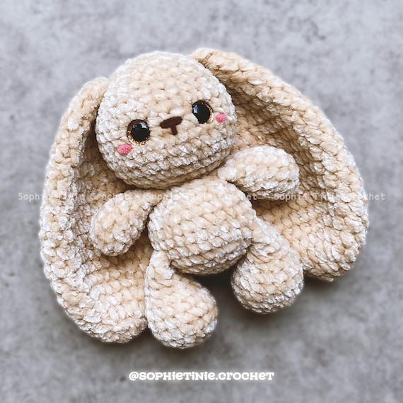 No-sew Easter Bunny Crochet Pattern, Long Ears Bunny, Floppy Ears