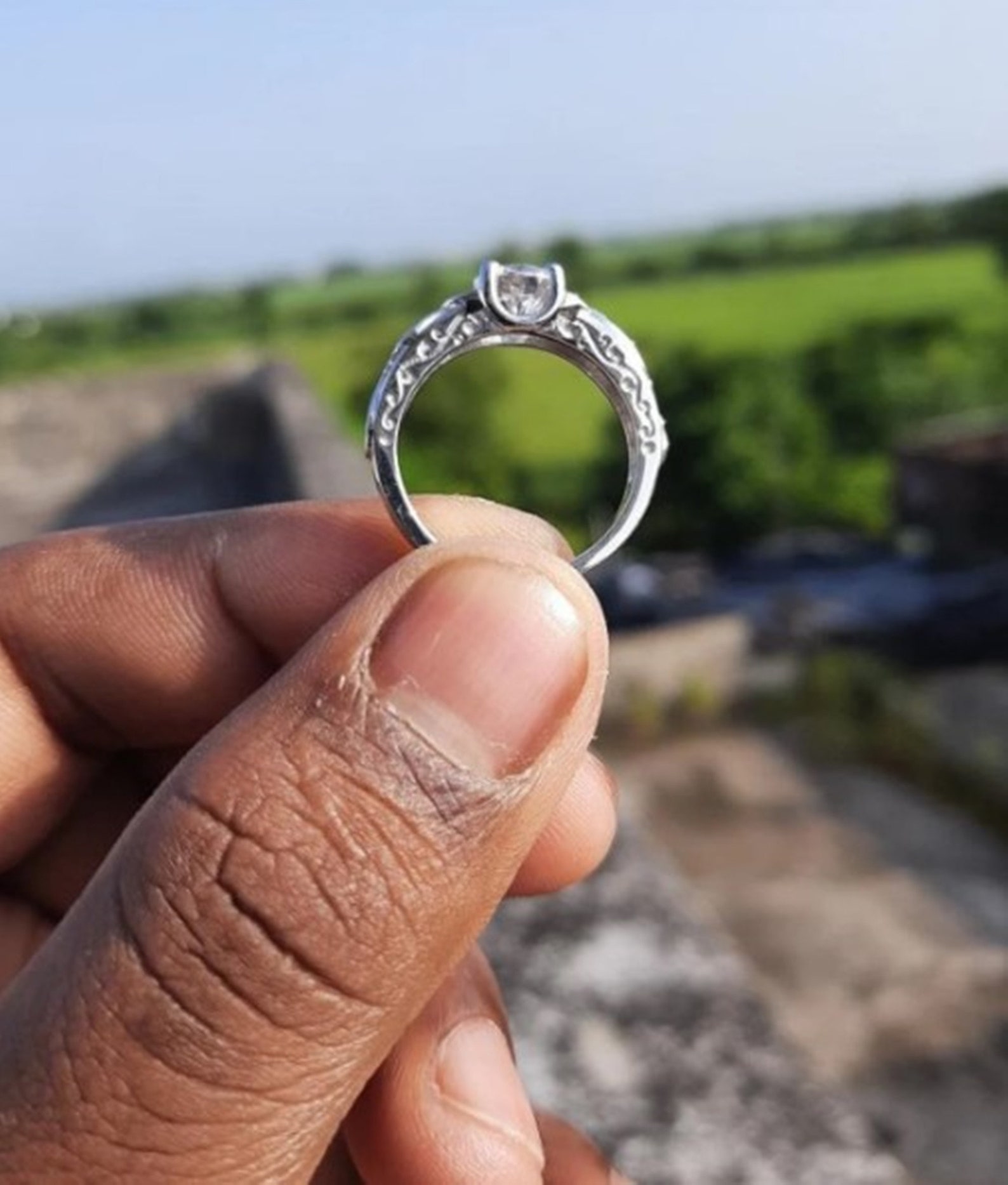 Trinity Celtic Knot Engagement Ring Solitaire Accents Round Etsy