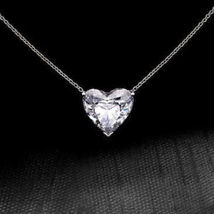 Heart and Diamond Necklace Etsy Canada