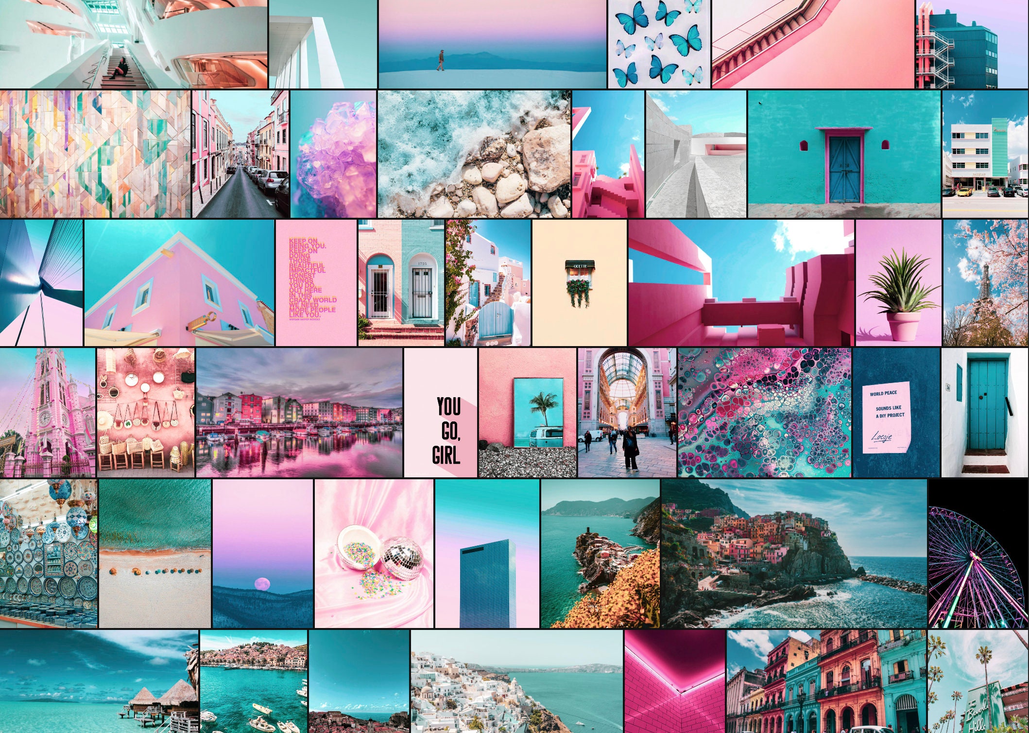 Vibrant Collage Kit 70pc set aesthetic collage kit tezza | Etsy