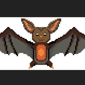 Cute Bat Cross Stitch Pattern