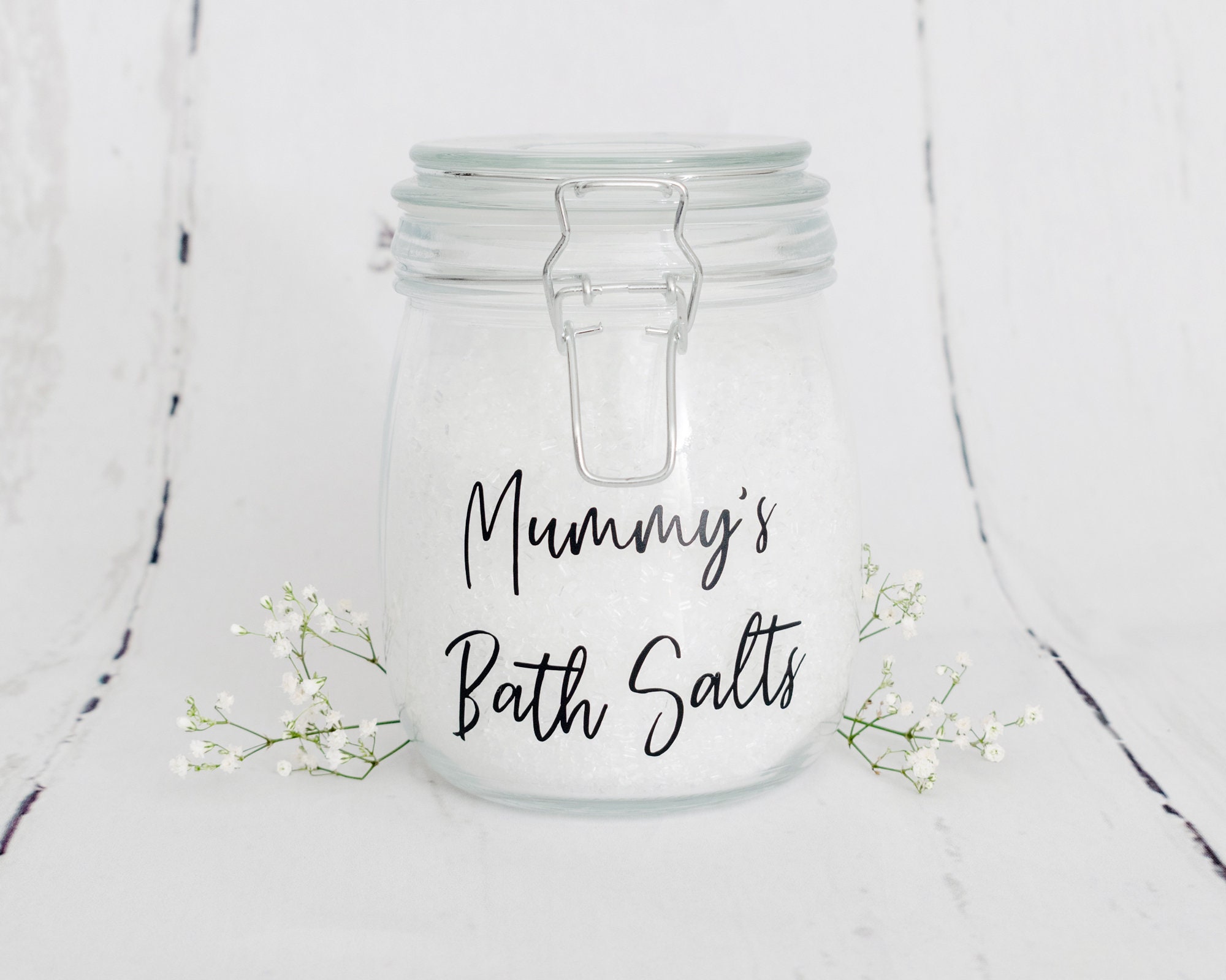 Personalised Bath Salts Jar Personalised Mothers Day Gift Etsy UK