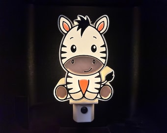 Luz nocturna de cebra bebé para niños