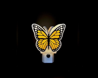 Luz nocturna de mariposa monarca (enchufable, LED)