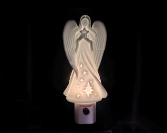 Luz de noche de ángel de la guarda, decoración de regalo de condolencia
