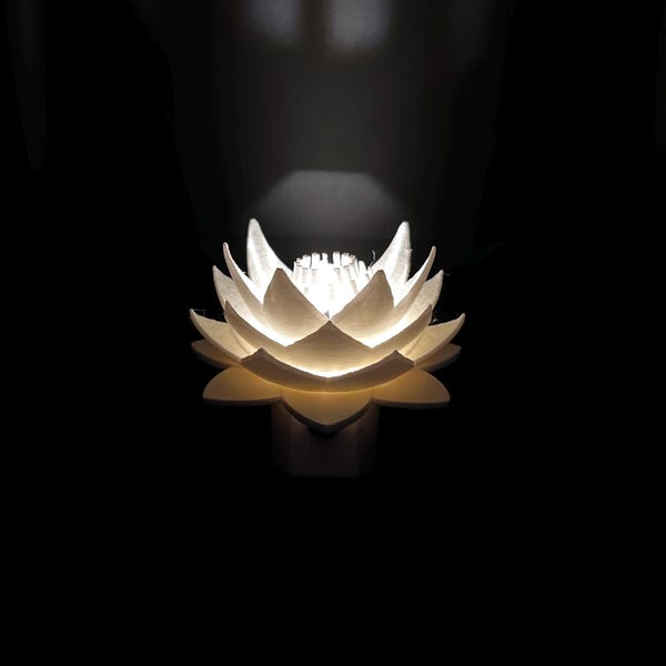 蓮の花のナイトライト（コンセント式、LED）