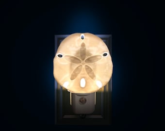 Luz nocturna 3D con forma de dólar de arena (enchufable, LED)