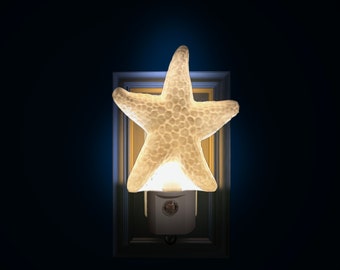 Luz nocturna 3D de estrella de mar (enchufable, LED)