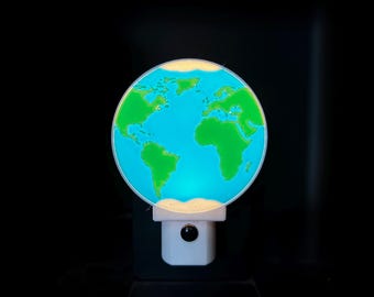 Luz nocturna del Día de la Tierra de edición limitada / Lámpara de la Tierra a todo color / Luz LED planetaria / Decoración ecológica / Regalo para amantes de la Tierra