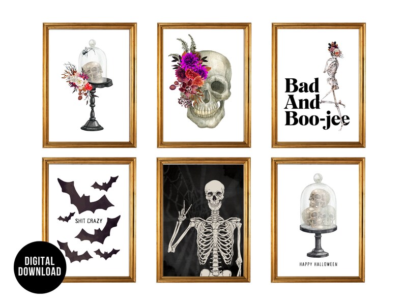 Halloween Wall Art Mega Bundle Set of 20, Halloween Gallery Wall