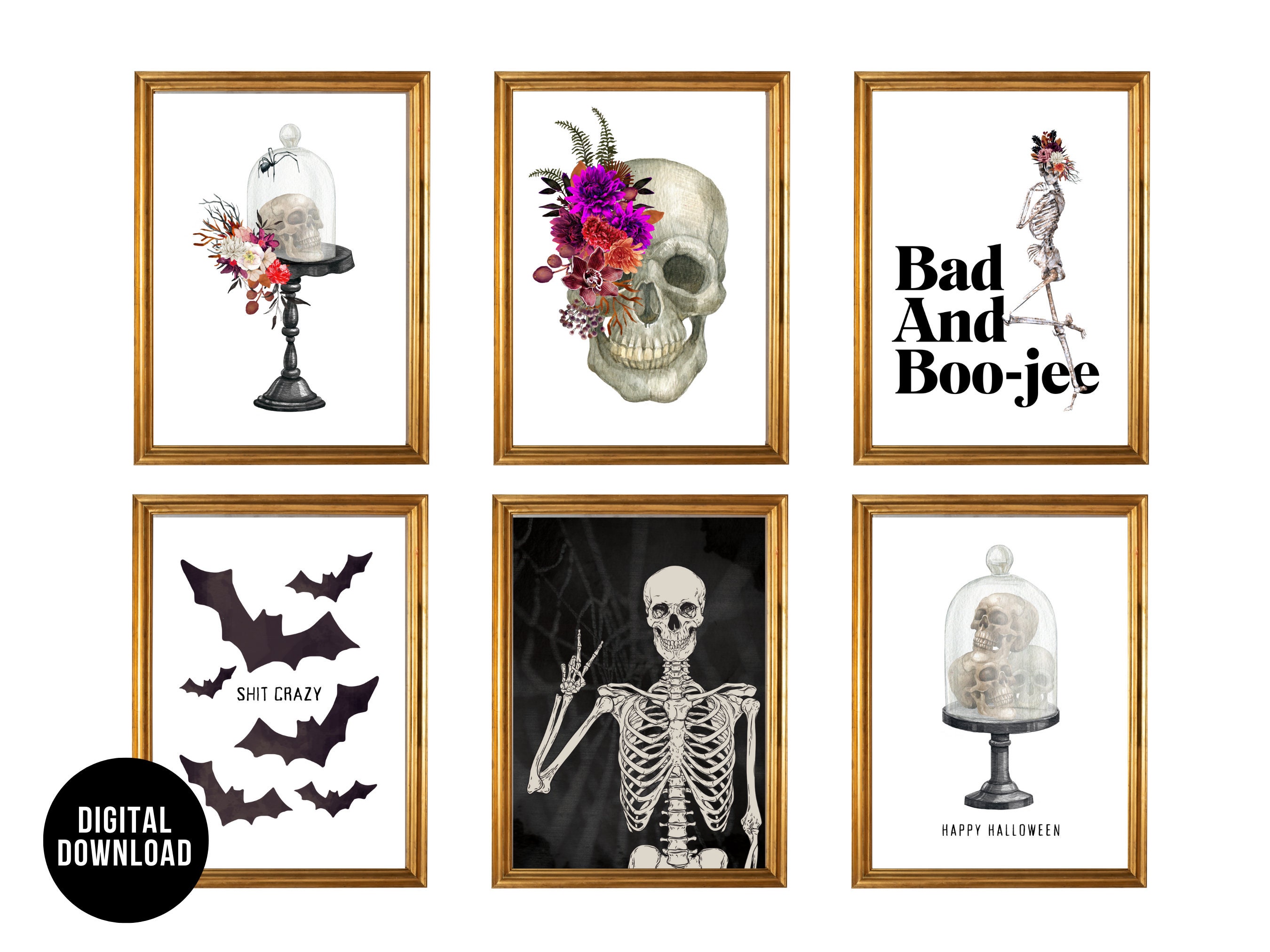 Halloween Wall Art Mega Bundle Set of 20, Halloween Gallery Wall ...