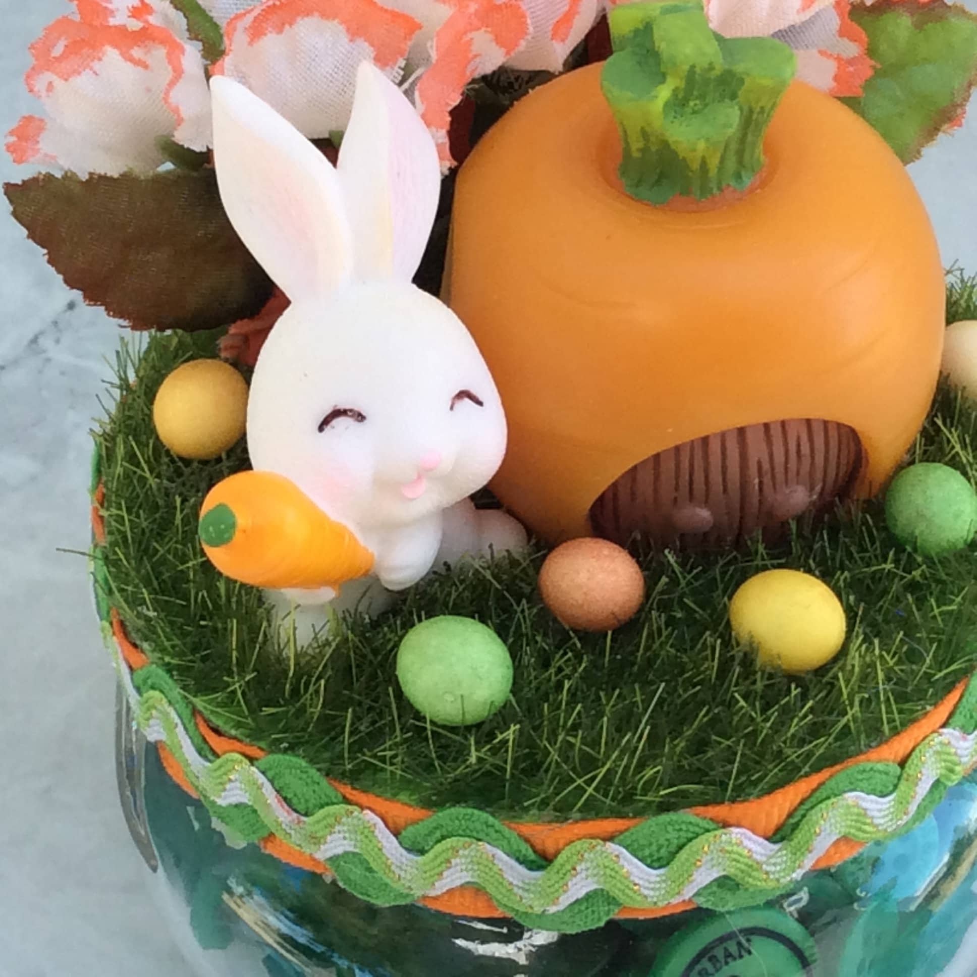 Rabbit lover gift. Carrot rabbit house. Cute bunny diorama. Etsy