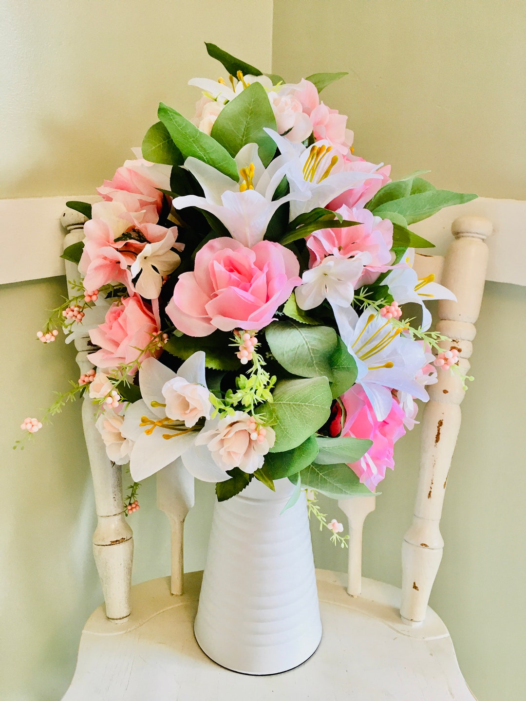 Cemetery Flowers Cemetery Flowers Vase Set of Cemetery Etsy