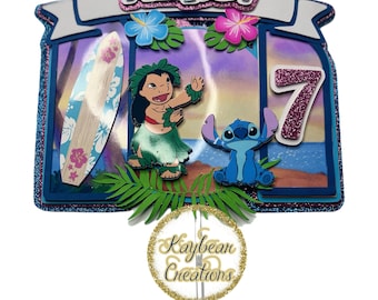 Stitch topper/ Stitch cake topper/ personalized cake topper