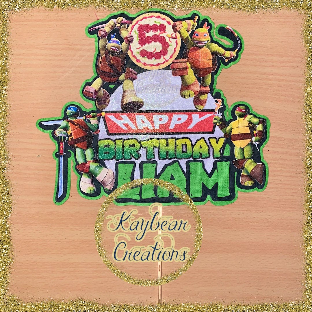 Ninja turtles inspired cake topper | Etsy