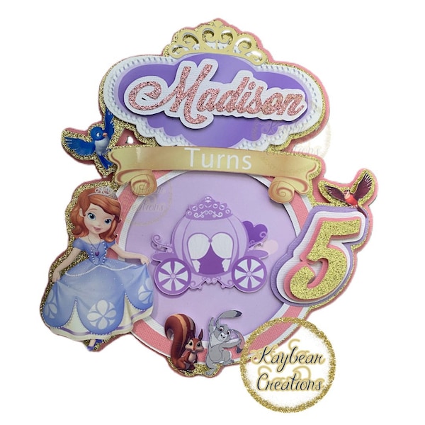 Sofia the First Cake Topper - Etsy