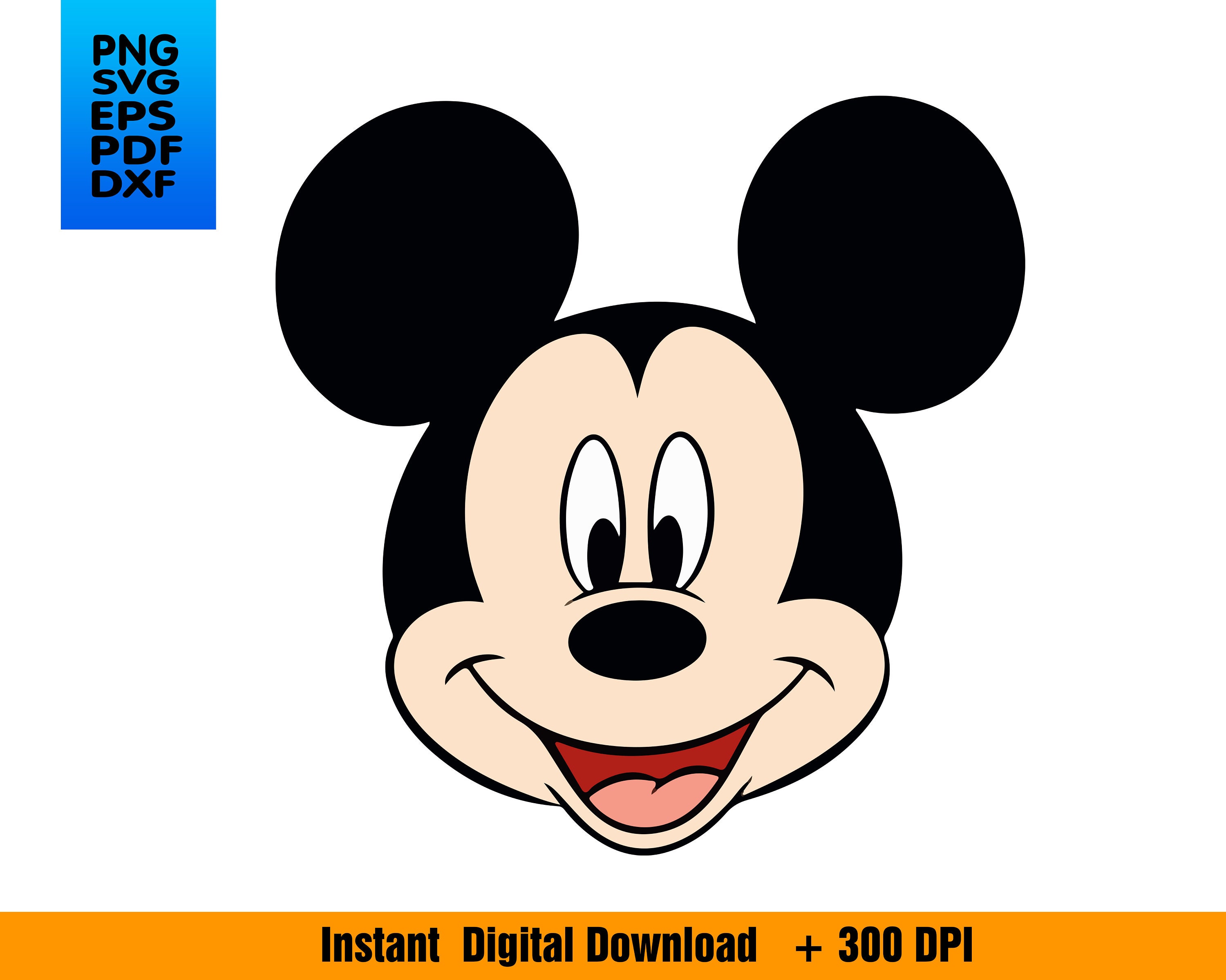 Mickey Mouse Face PNG Digital Download Pdf Eps Svg Dxf - Etsy Mickey Mouse Face PNG Digital Download Pdf Eps Svg Dxf - Etsy