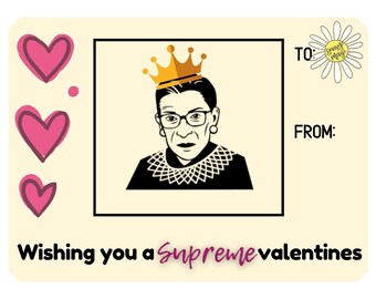 RBG Valentine Cards, Feminist Printable (Instant Download)